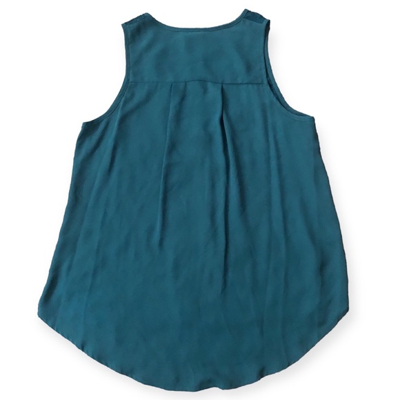 Maeve by Anthropologie Womens Tunic Tank Top Sheer Sleeveless Green Size 0 - Picture 2 of 3